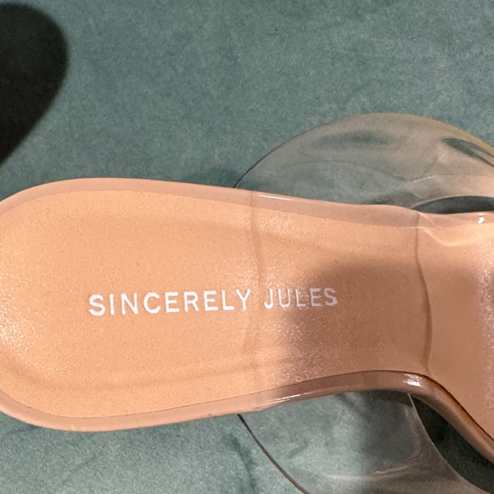 Simplicity Beige Transparent Strap Wedges - image 2